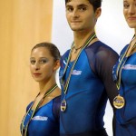 la cerimonia di premiazione degli europei 2010 - Medaglia d'argento per Ale e Arianna