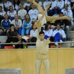 Arianna Di Damiano - Alessandro Fratalocchi durante l'esecuzione di un sollevamento ai Campionati Europei 2010