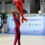 Alessandro e Arianna durante lo short program nel triplo lutz twist