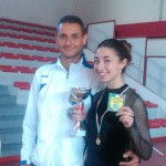 Ilaria Spinozzi con il tecnico Ivan Bovara