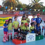 Gli atleti della Diavoli Verde Rosa e della Conero Roller
